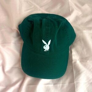 Brand new never worn, emerald green playboy, bunny baseball cap, dad hat